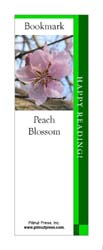 This bookmark depicts a Peach Blossom.