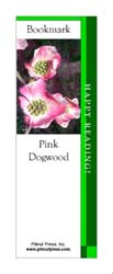 This bookmark depicts a Pink Dogwood.