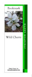 This bookmark depicts a Wild Cherry blossom.